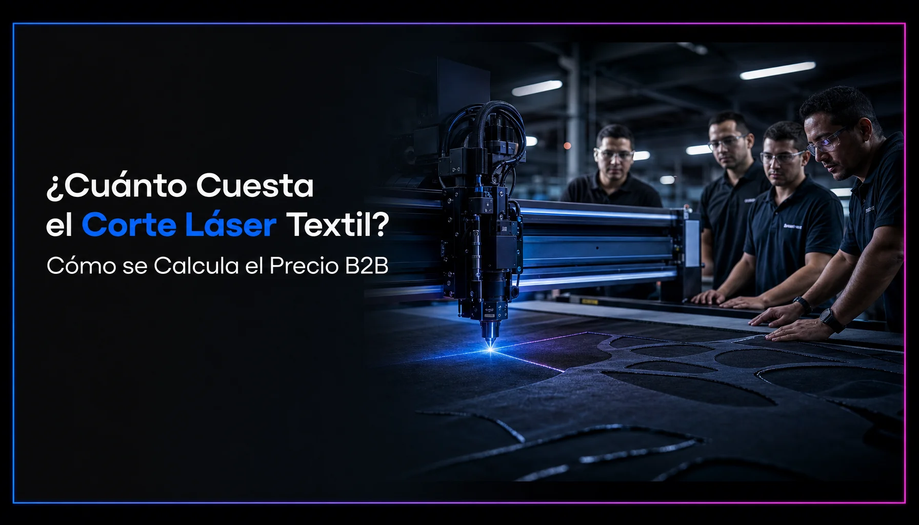 Portada del artículo de Color & Diseño sobre el costo del corte láser textil para empresas